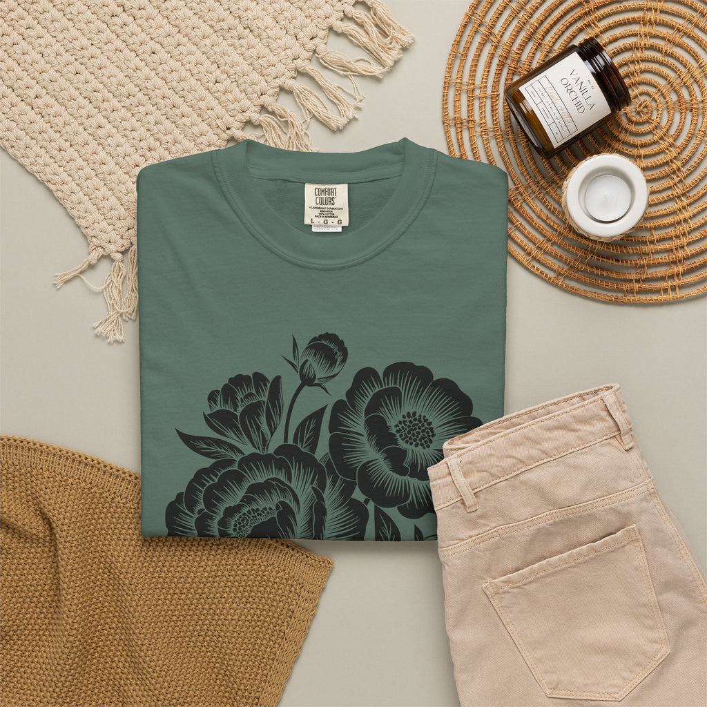 Charcoal Floral Bouquet T-Shirt