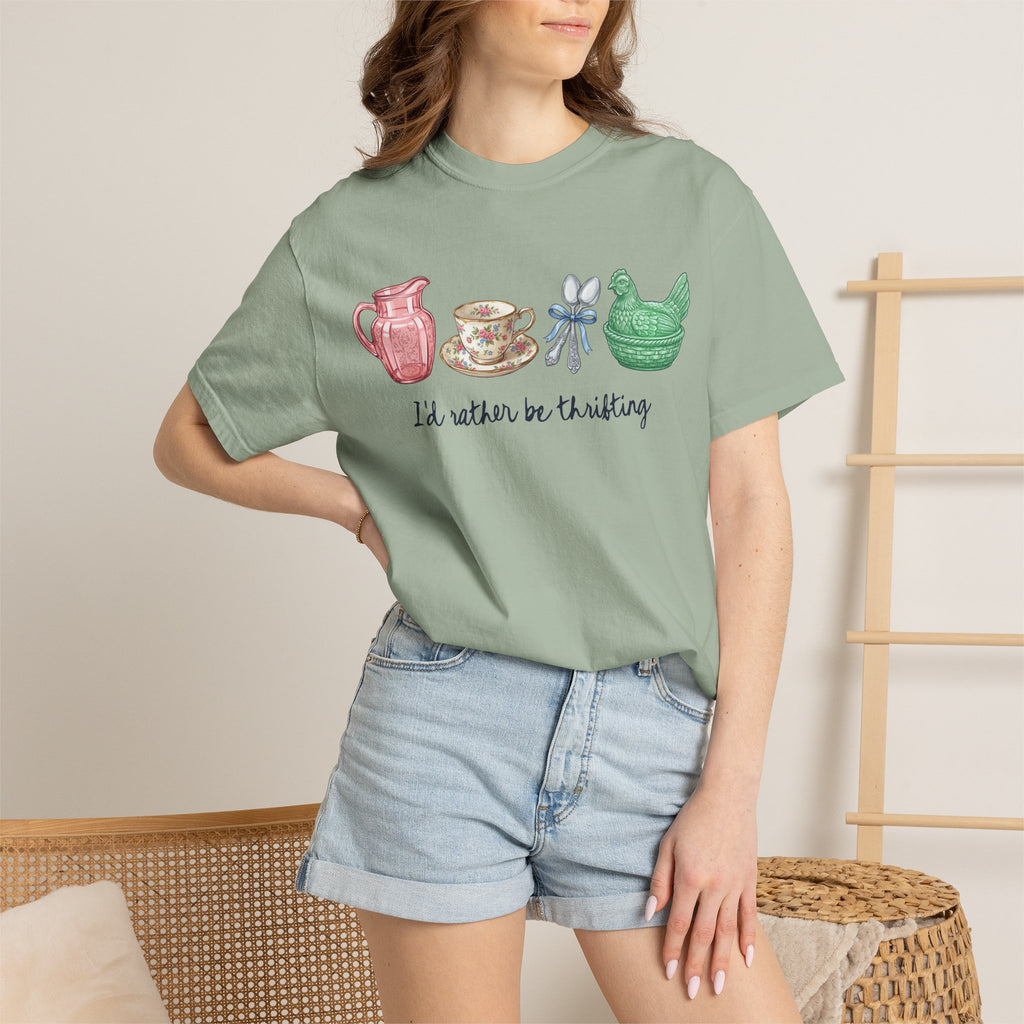 "I'd rather be thrifting" Vintage Tea
