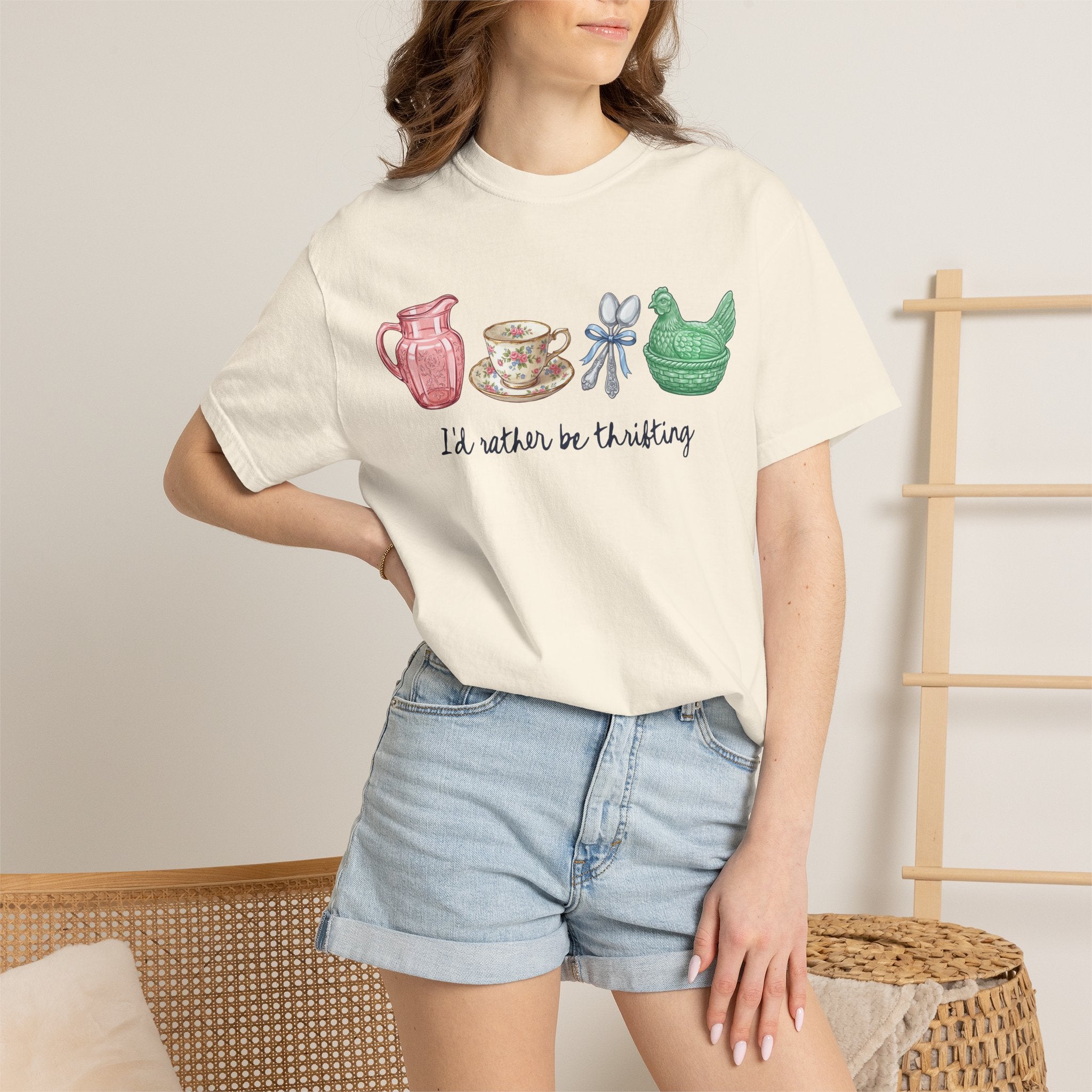 "I'd rather be thrifting" Vintage Tea