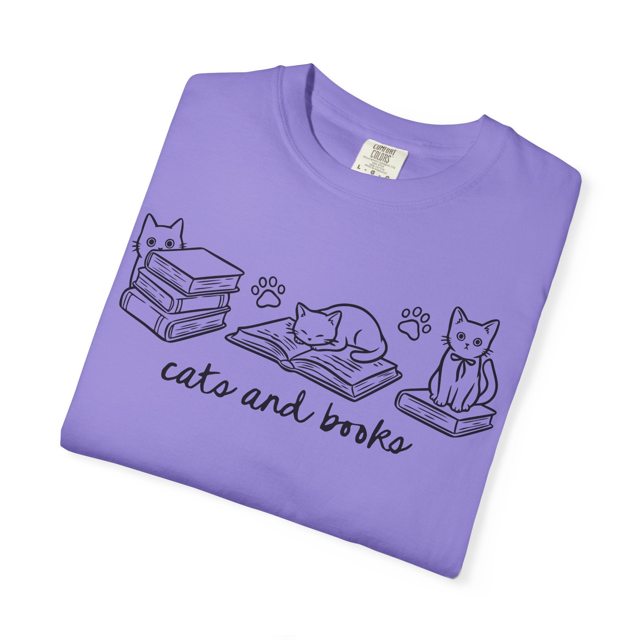 Cats and Books T-Shirt