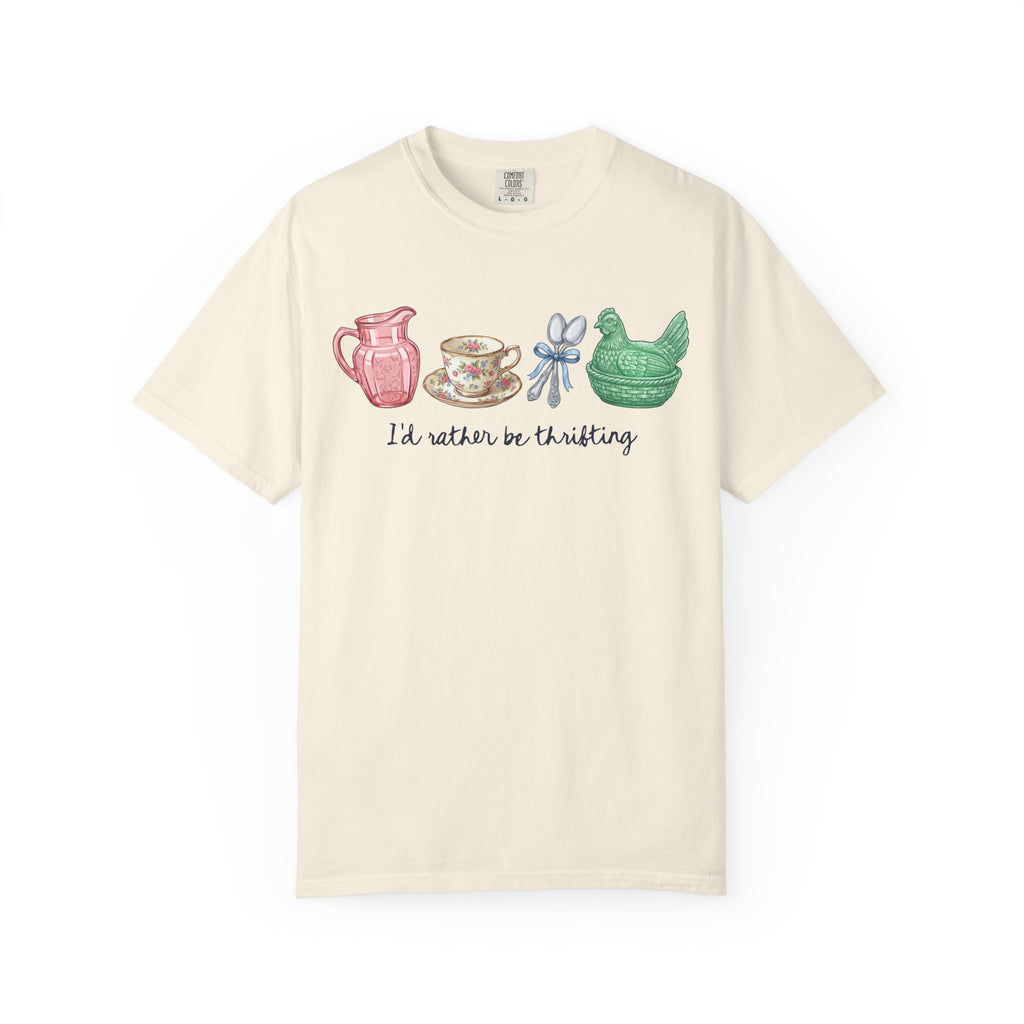 "I'd rather be thrifting" Vintage Tea