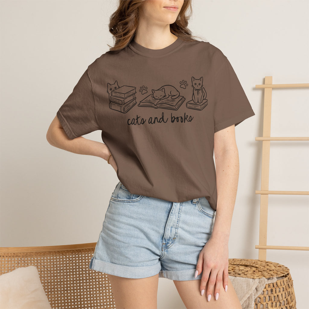 Cats and Books T-Shirt