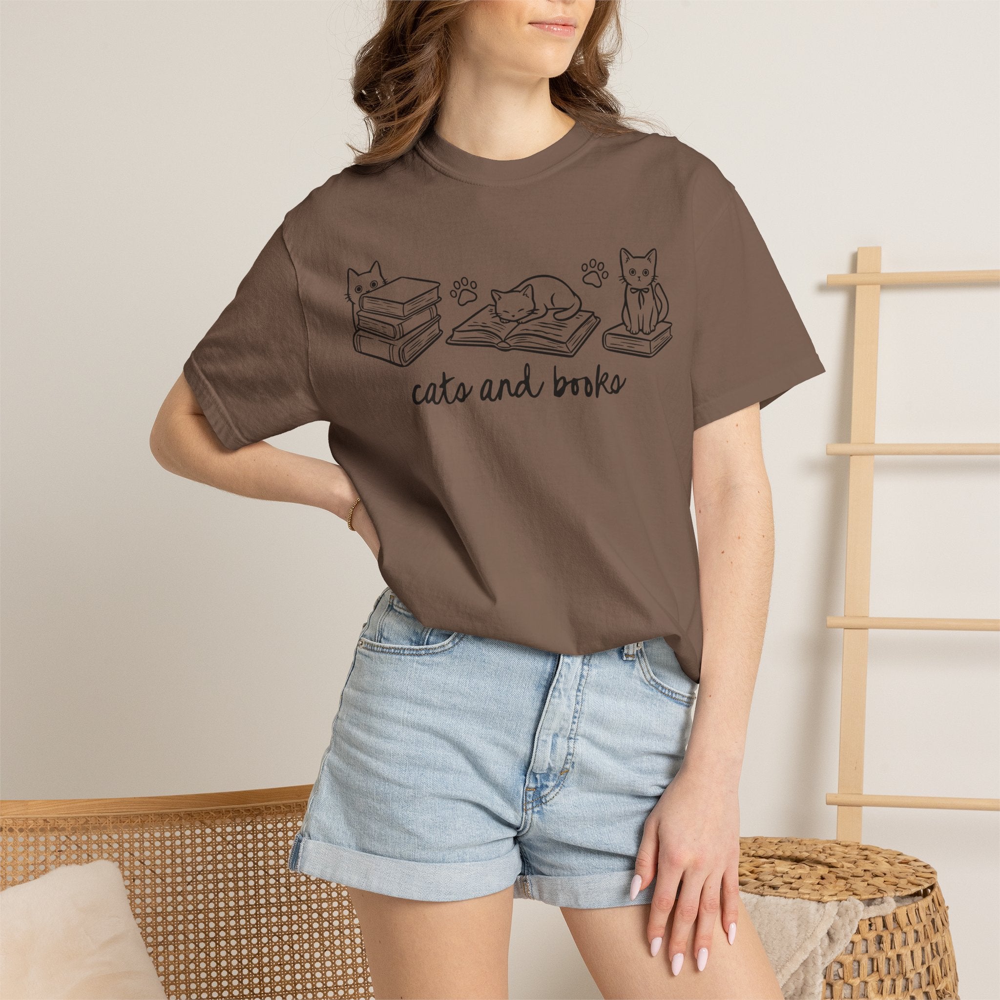 Cats and Books T-Shirt