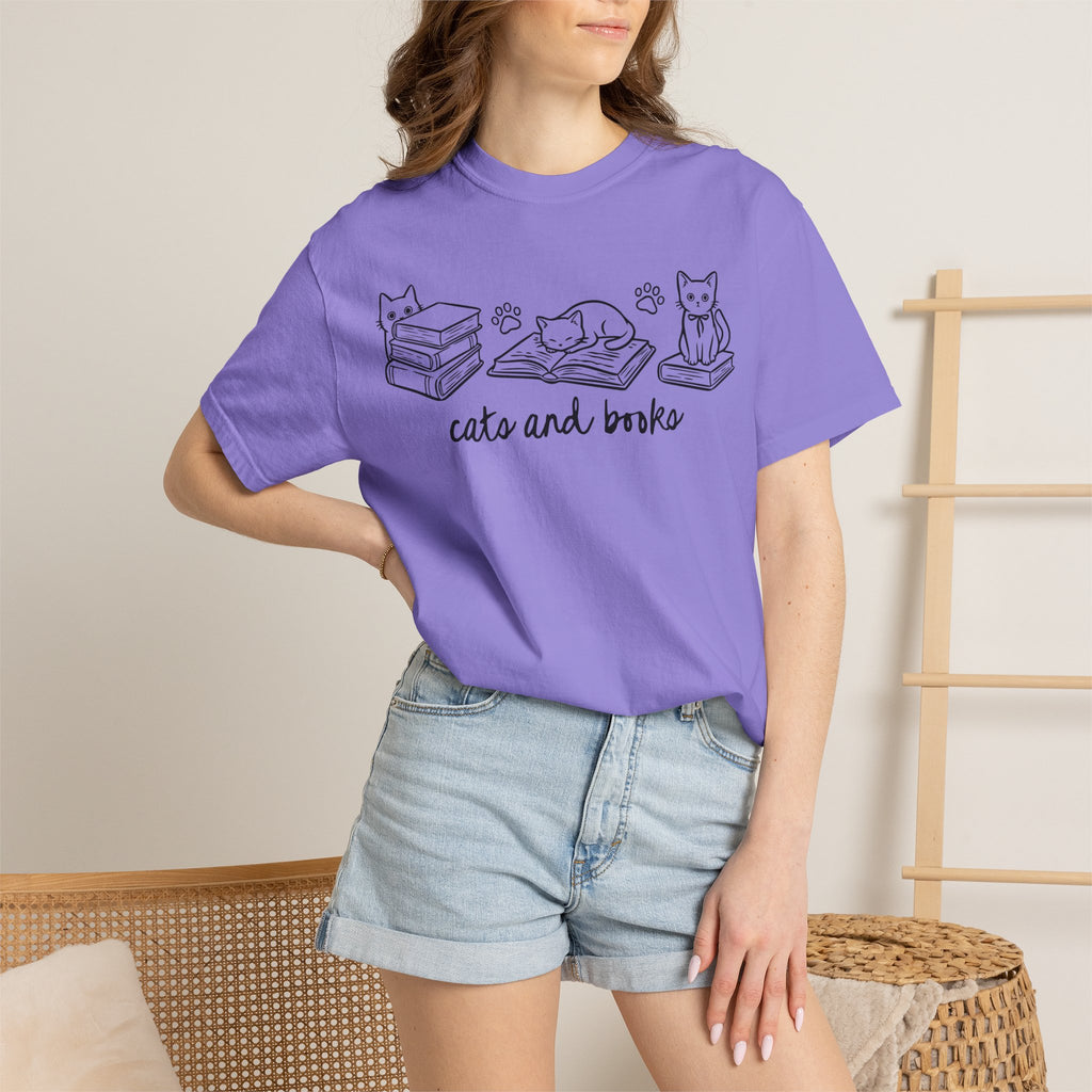 Cats and Books T-Shirt