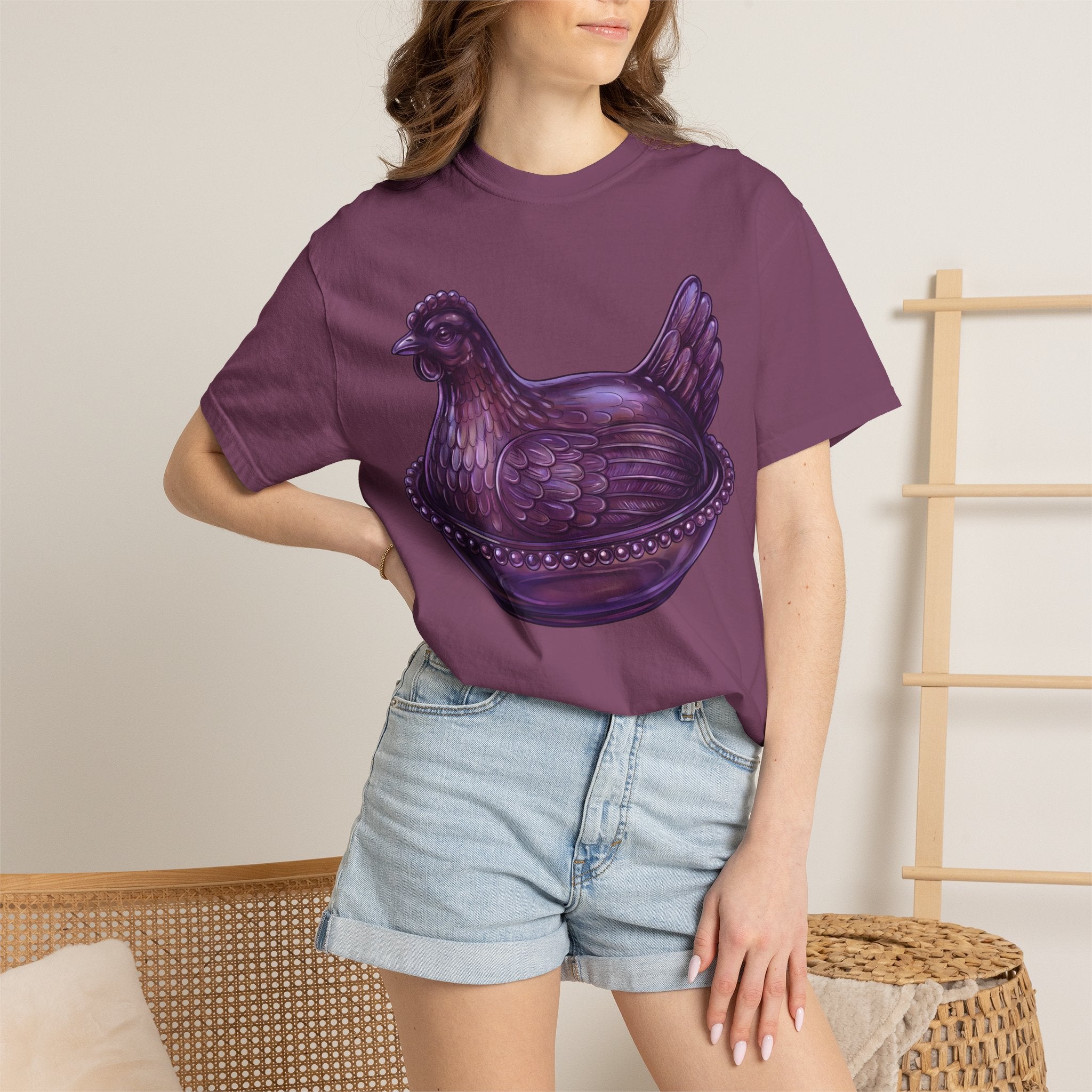 Hen on Nest Tee- Pick your color!