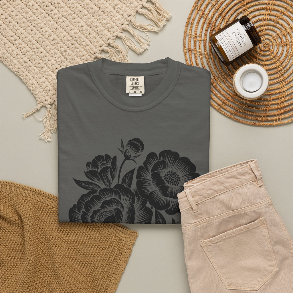 Charcoal Floral Bouquet T-Shirt