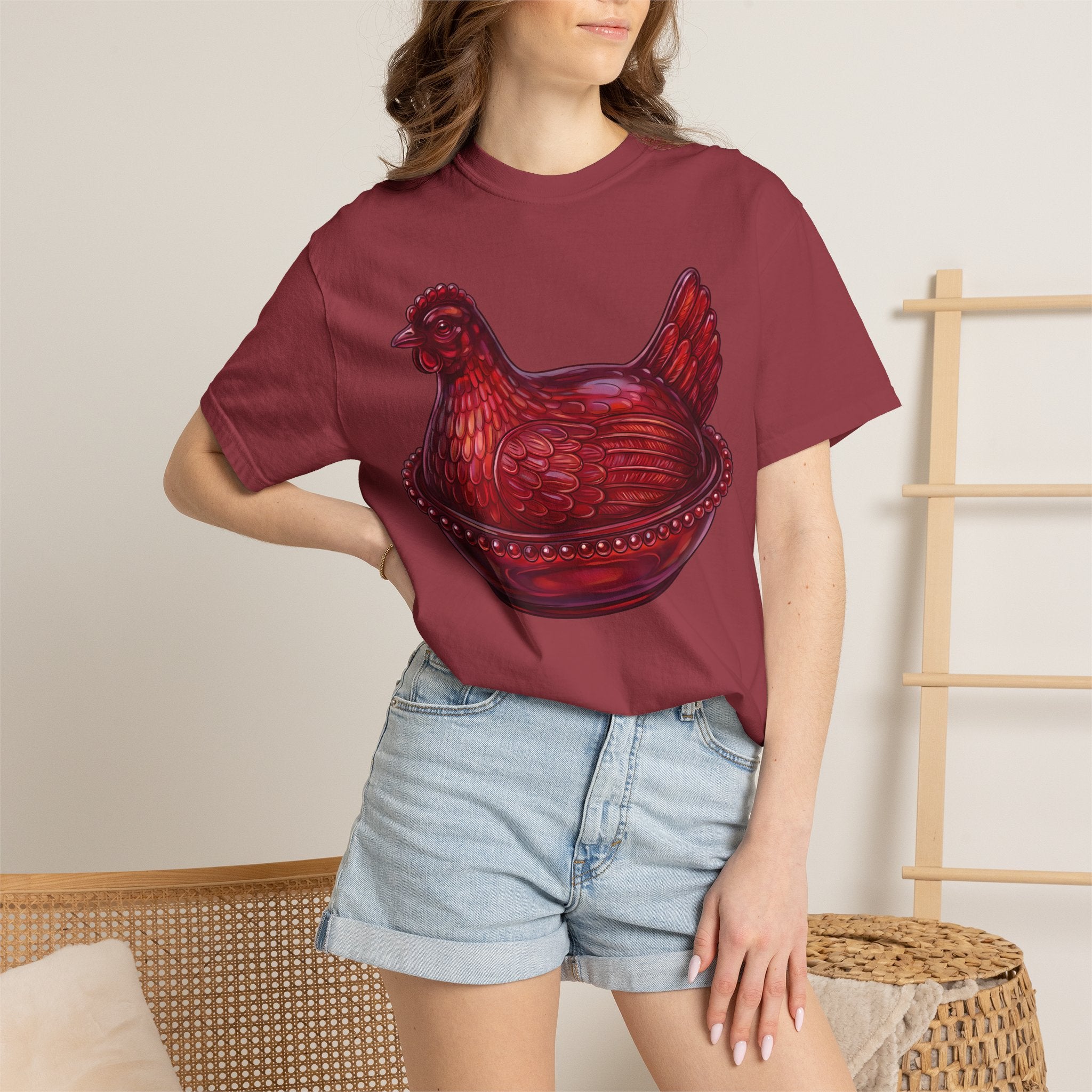 Hen on Nest Tee- Pick your color!