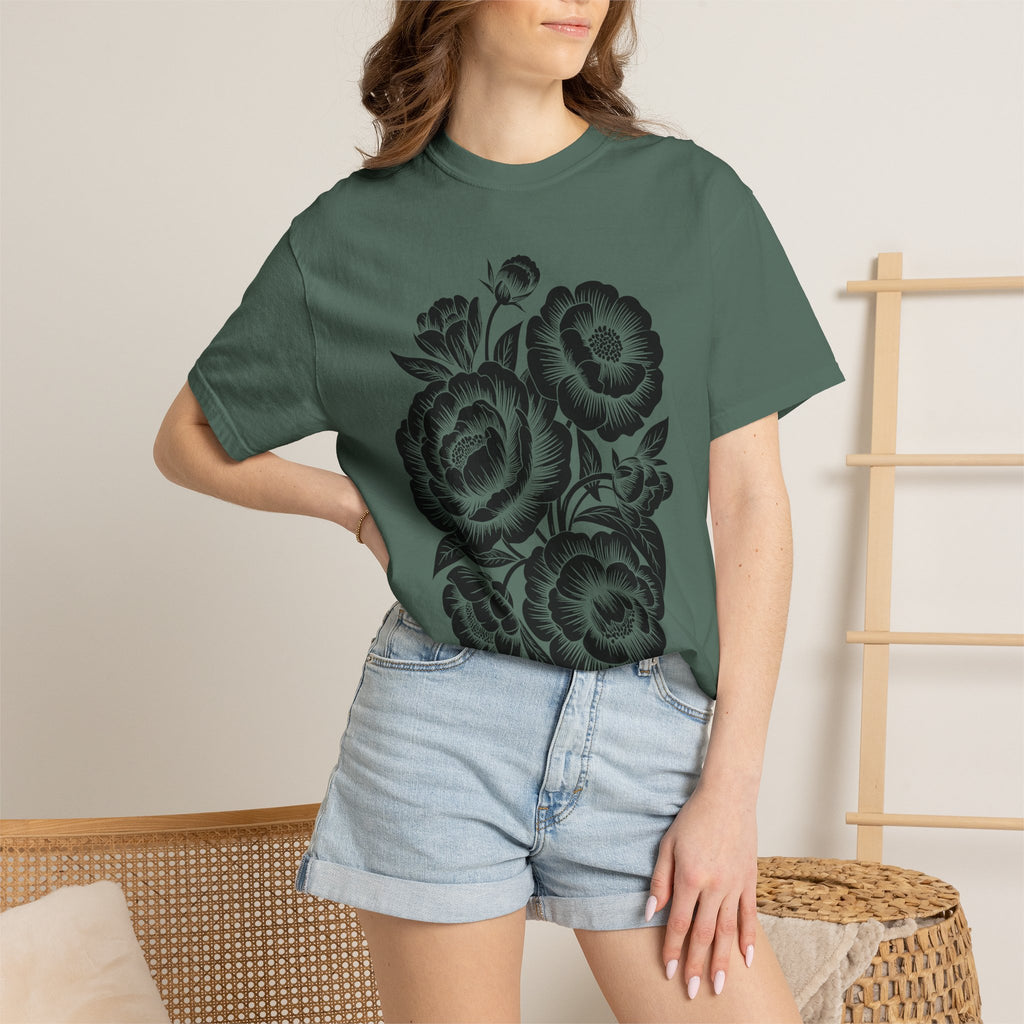 Charcoal Floral Bouquet T-Shirt