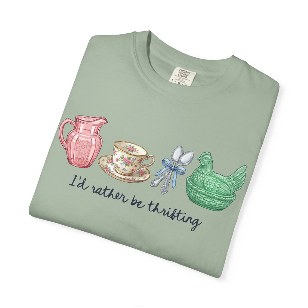 "I'd rather be thrifting" Vintage Tea