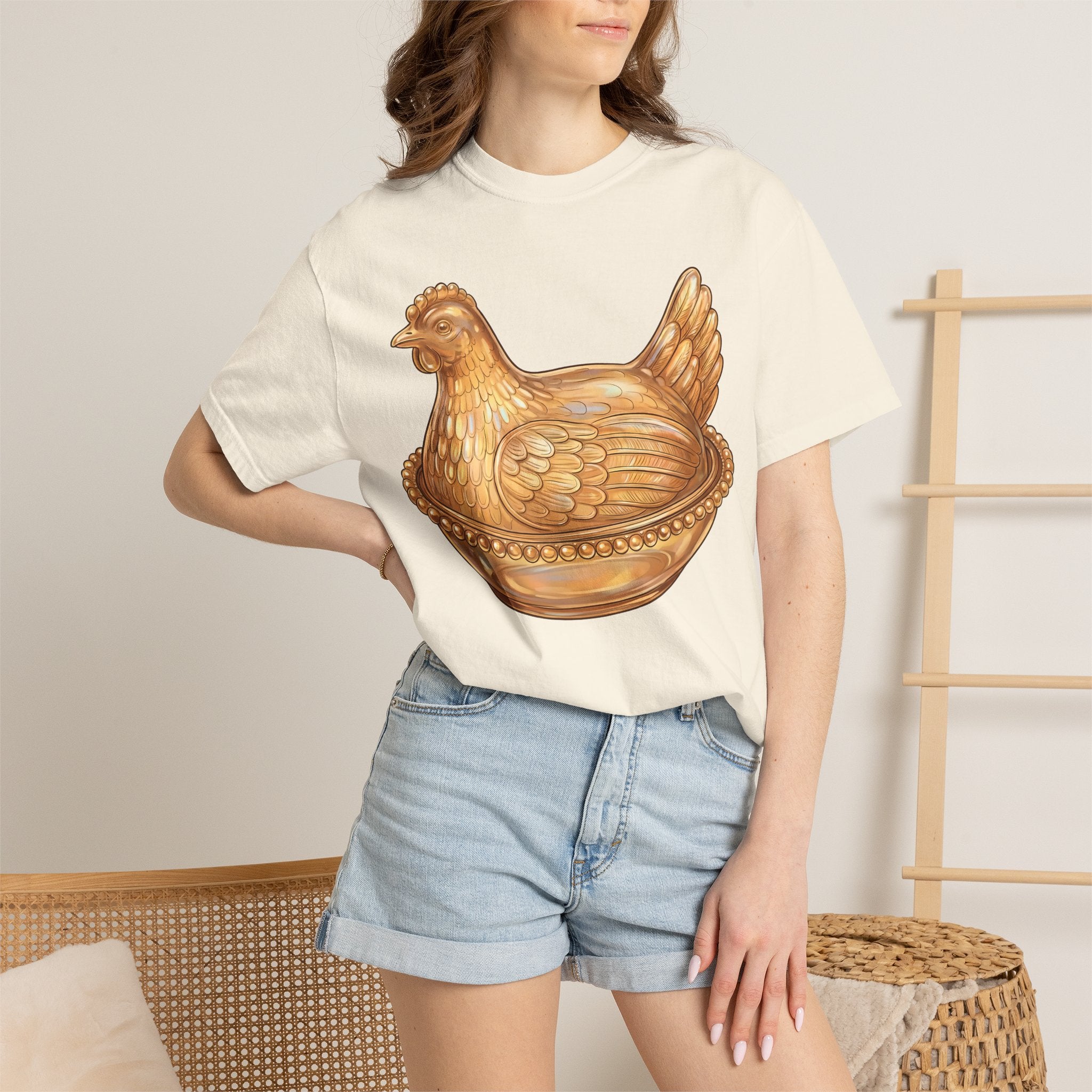 Hen on Nest Tee- Pick your color!