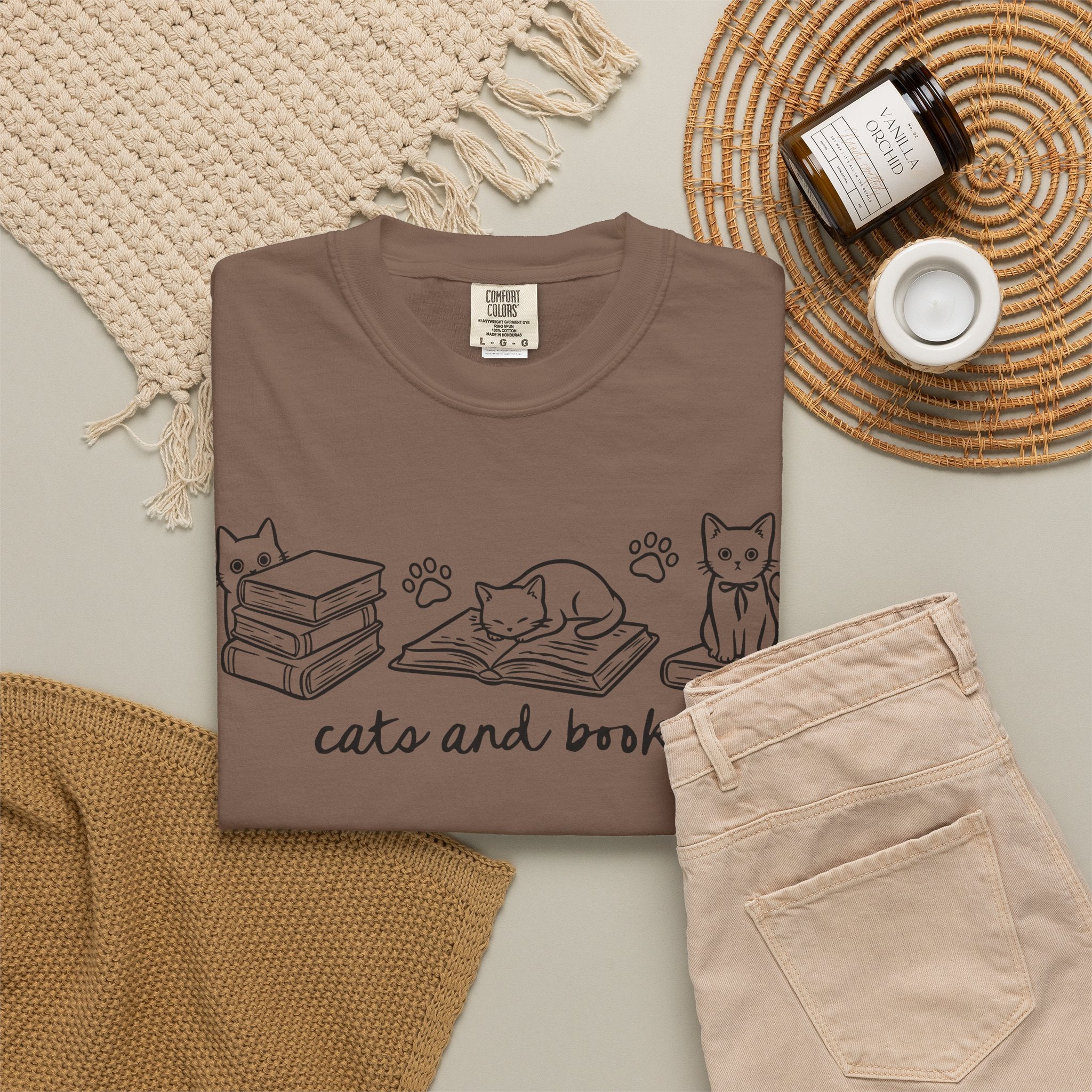 Cats and Books T-Shirt