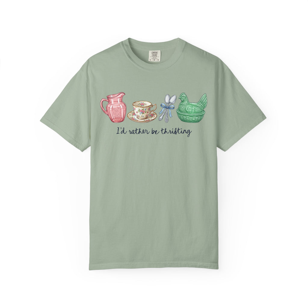 "I'd rather be thrifting" Vintage Tea