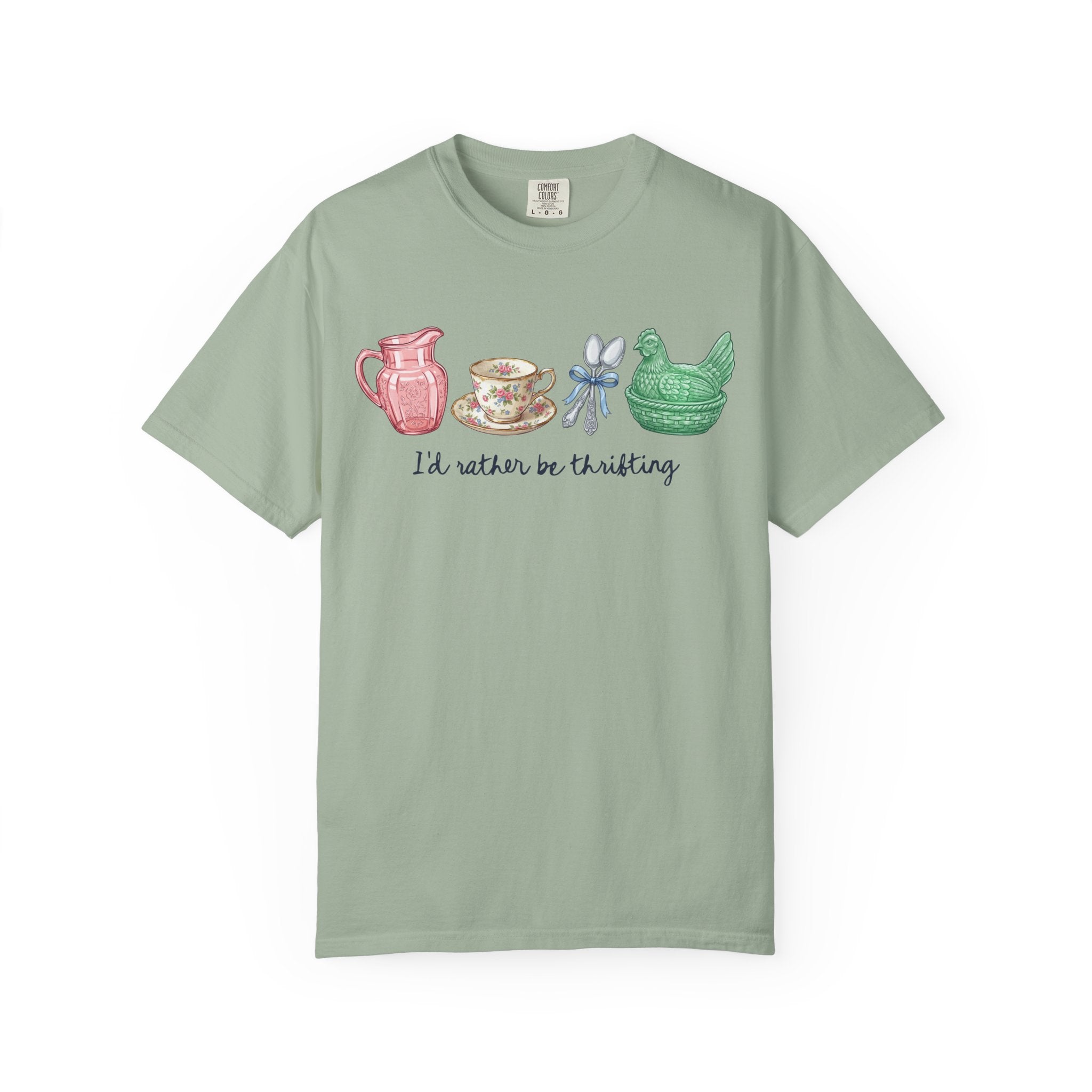 "I'd rather be thrifting" Vintage Tea