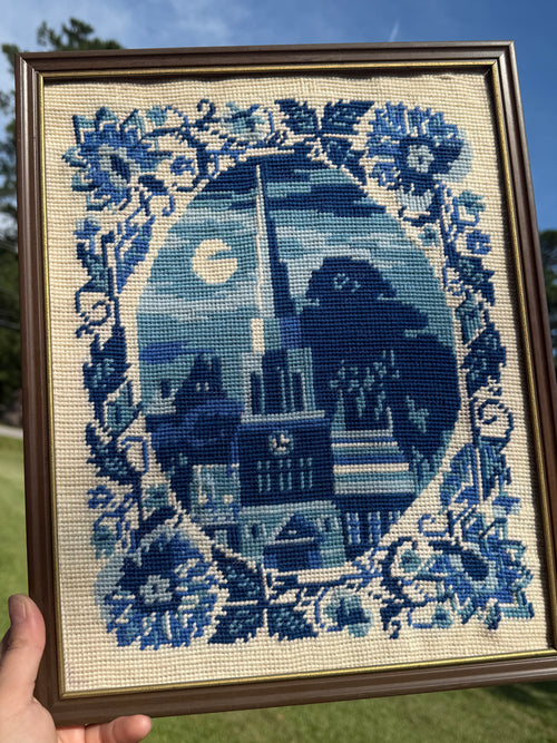 Blue Crewel Artwork (see images)