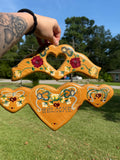 Painted Heart Shaped Welcome Sign